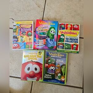 Veggie Tales DVD Lot X5 Complete Silly Songs, God Made You Special